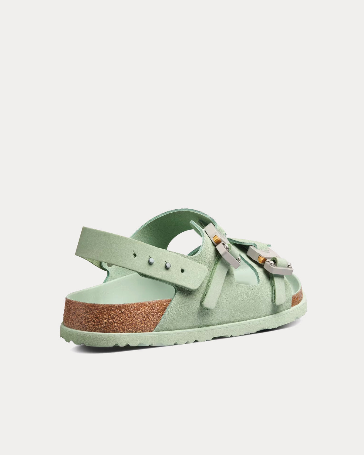 Milano Pastel Green Nubuck Calfskin Sandals
