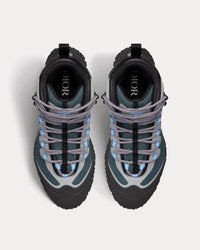 Diorizon Hiking Ankle Boot Green-Gray Technical Mesh and Black Rubber High Top Sneakers