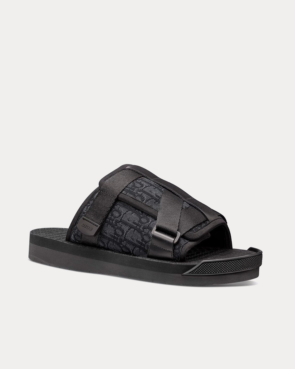 Alpha Black Dior Oblique Jacquard Sandals