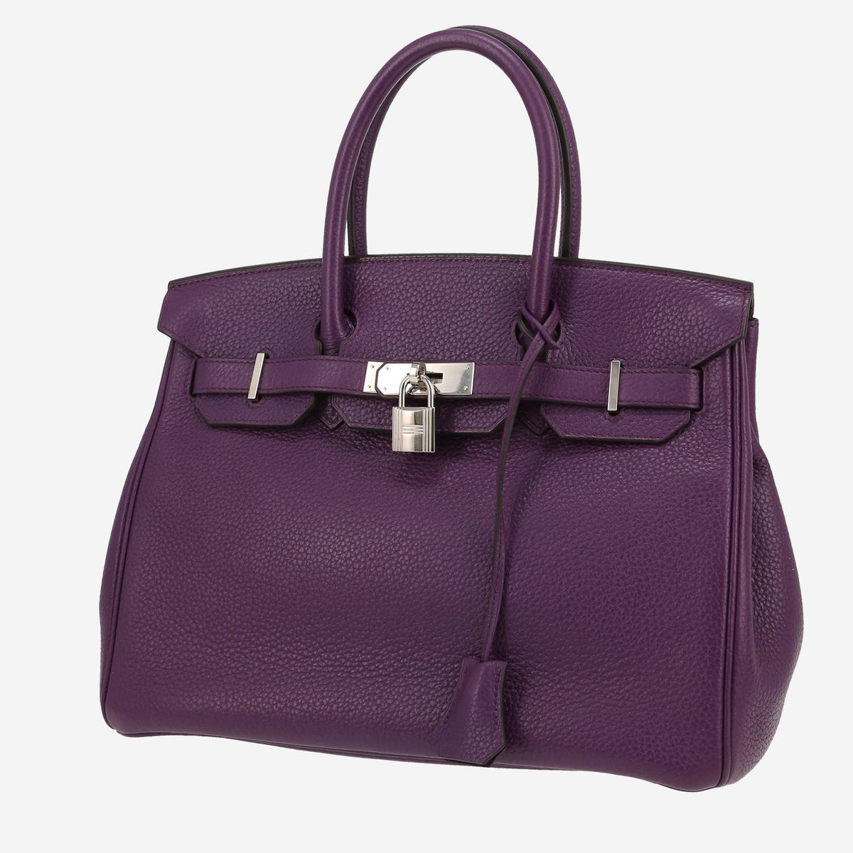 Birkin 30 cm handbag in purple togo leather