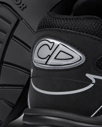 B30 Black Mesh and Technical Fabric Low Top Sneakers