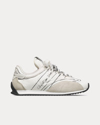 D-Sketch Nylon & Calfskin White Low Top Sneakers