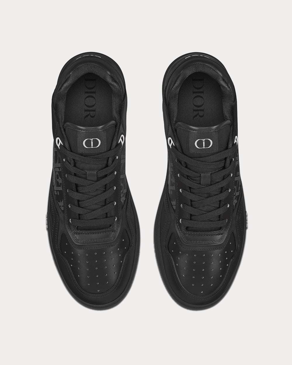 World Tour B27 Black Dior Oblique Galaxy Leather with Smooth Calfskin and Suede Low Top Sneakers
