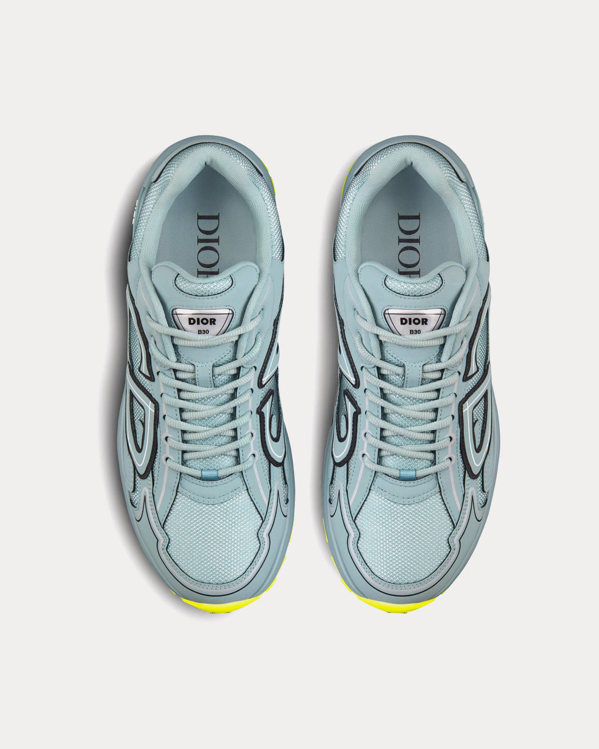 B30 Mesh & Technical Fabric Low Top Sneakers - Blue