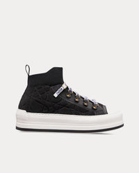 Walk'n'Dior Platform Black Macrocannage Technical Mesh High Top Sneakers