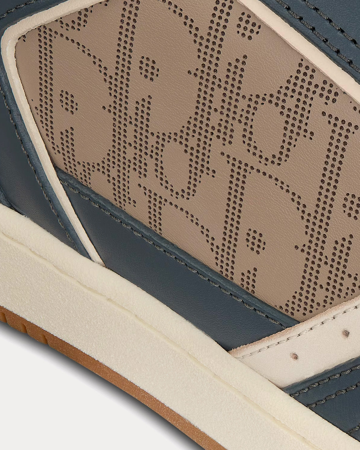 B27 Brown and Deep Gray Smooth Calfskin with Brown Dior Oblique Galaxy Leather Low Top Sneakers