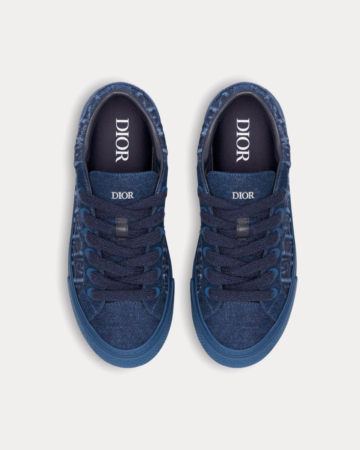 B33 Dior Oblique Denim Blue Low Top Sneakers