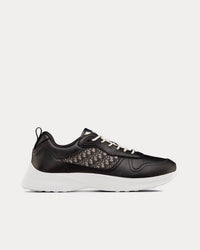 B25 Black Smooth Calfskin and Beige and Black Dior Oblique Jacquard Low Top Sneakers