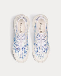 D-Connect Blue Multicolor Technical Fabric with Rêve d'Infini Print Low Top Sneakers
