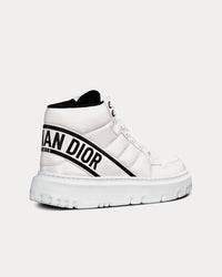 D-Player White and Black Quilted Nylon Top Sneakers