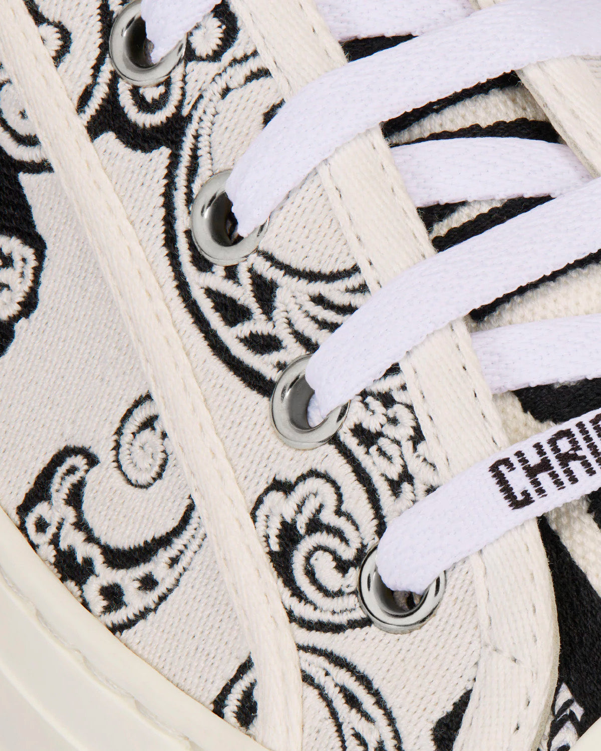 Walk'n'Dior Black and White Cotton with Dior Bandana Embroidery Low Top Sneakers