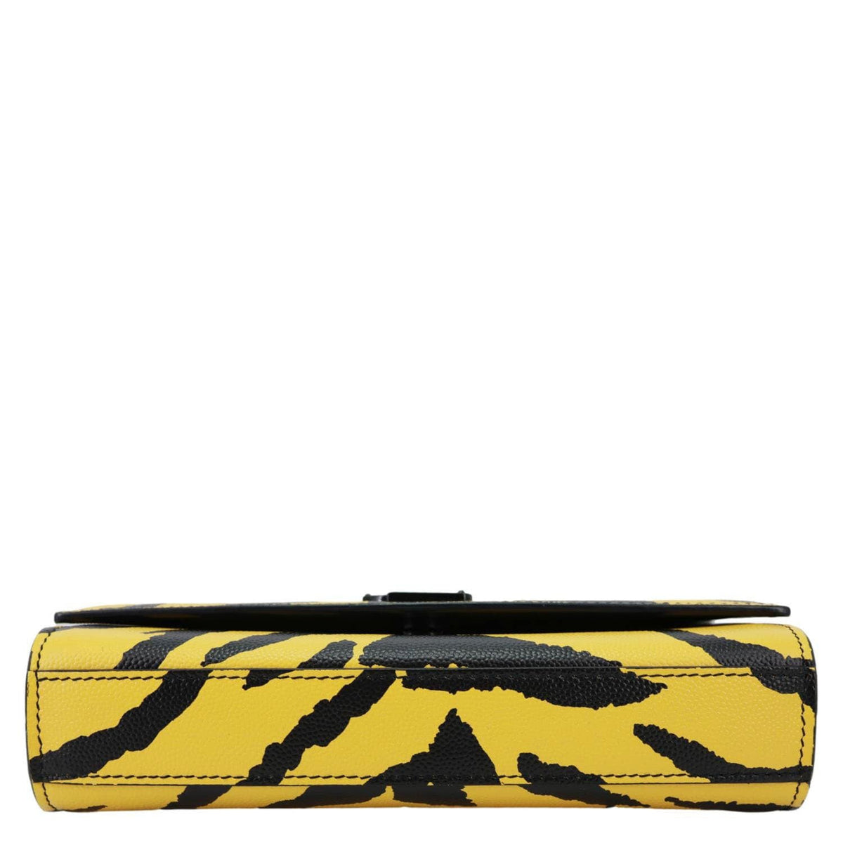 YVES SAINT LAURENT Classic Kate Zebra Print Leather Crossbody Bag Yellow