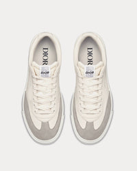 B101 Cream Smooth Calfskin and Greige Nubuck Low Top Sneakers
