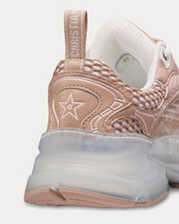 Dior Vibe Nude Dior Oblique Technical Fabric and Transparent Rubber Low Top Sneakers