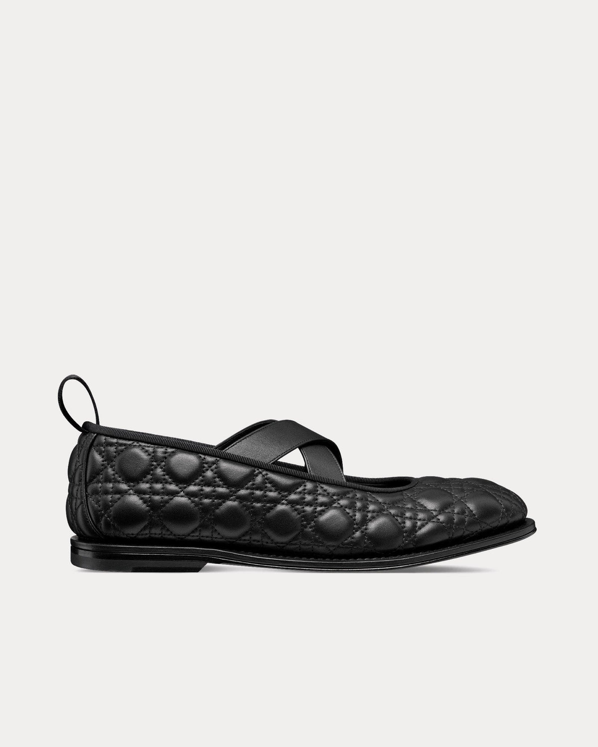 Tendu Ballet Flat Black Kumo Cannage Calfskin Sandals