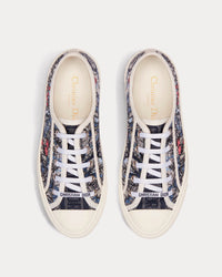 Walk'n'Dior Blue Multicolor Cotton with Dior Jardin Magique Embroidery Low Top Sneakers