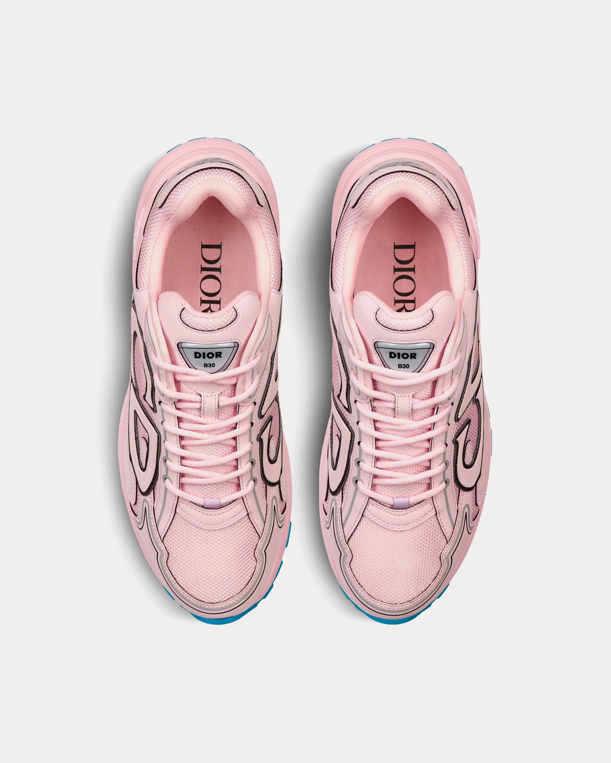 B30 Mesh & Technical Fabric Pale Pink Low Top Sneakers