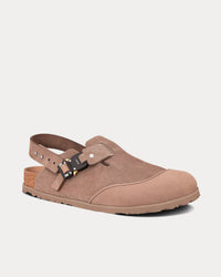 Tokio Mule Brown Nubuck Calfskin Slip Ons