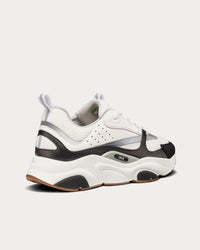 B22 Gray Technical Mesh with White and Black Smooth Calfskin Low Top Sneakers