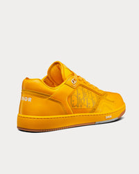 World Tour B27 Yellow Dior Oblique Galaxy Leather with Smooth Calfskin and Suede Low Top Sneakers
