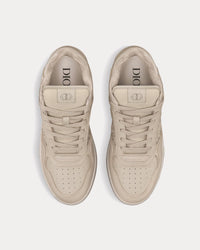 B27 Beige Grained Calfskin and Beige Dior Gravity Leather Low Top Sneakers