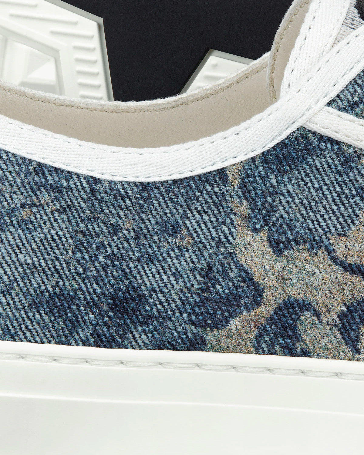 Walk'n'Dior Duck Blue Dior Brocart Embroidered Denim Low Top Sneakers