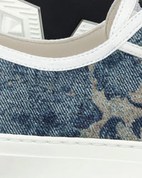 Walk'n'Dior Duck Blue Dior Brocart Embroidered Denim Low Top Sneakers