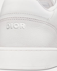 B27 White Grained Calfskin and White Dior Gravity Leather Low Top Sneakers