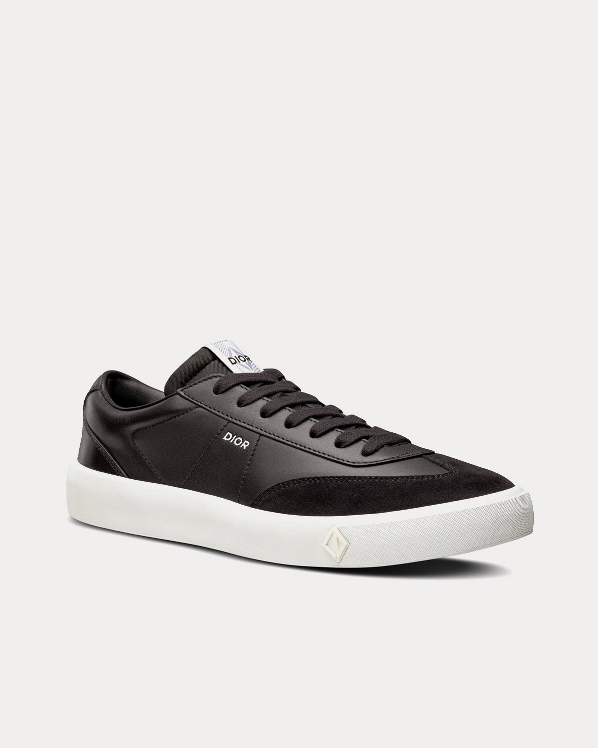 B101 Black Smooth Calfskin and Nubuck Low Top Sneakers