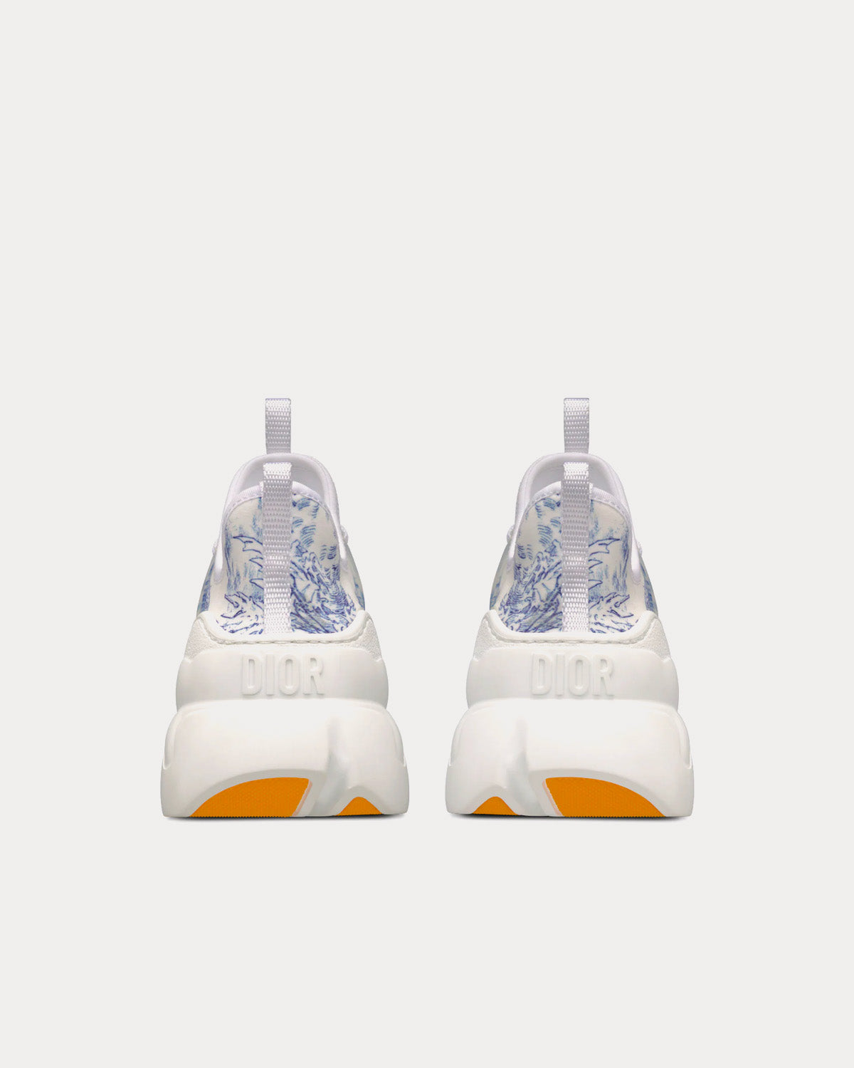 D-Connect Blue Multicolor Technical Fabric with Rêve d'Infini Print Low Top Sneakers