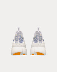D-Connect Blue Multicolor Technical Fabric with Rêve d'Infini Print Low Top Sneakers