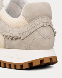 C'est Dior Suede Calfskin & Mesh Ecru Low Top Sneakers