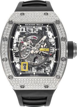 RM030 18k White Gold & Titanium Skeleton Dial 42.7mm Automatic Watch