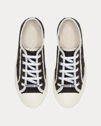 Walk'n'Dior Black Macramé Embroidered Cotton Low Top Sneakers