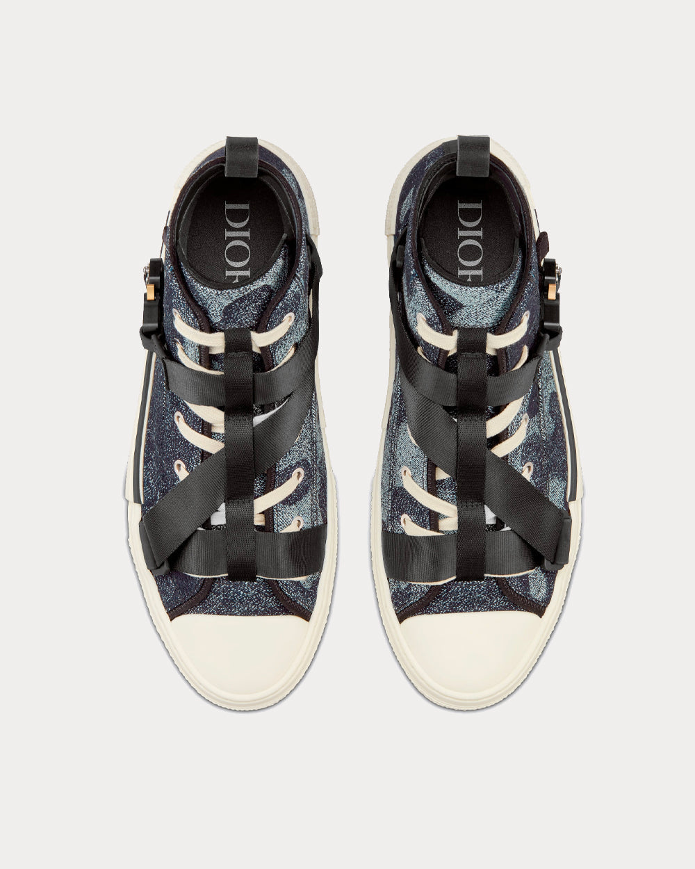 B23 Denim Camouflage Jacquard High Top Sneakers