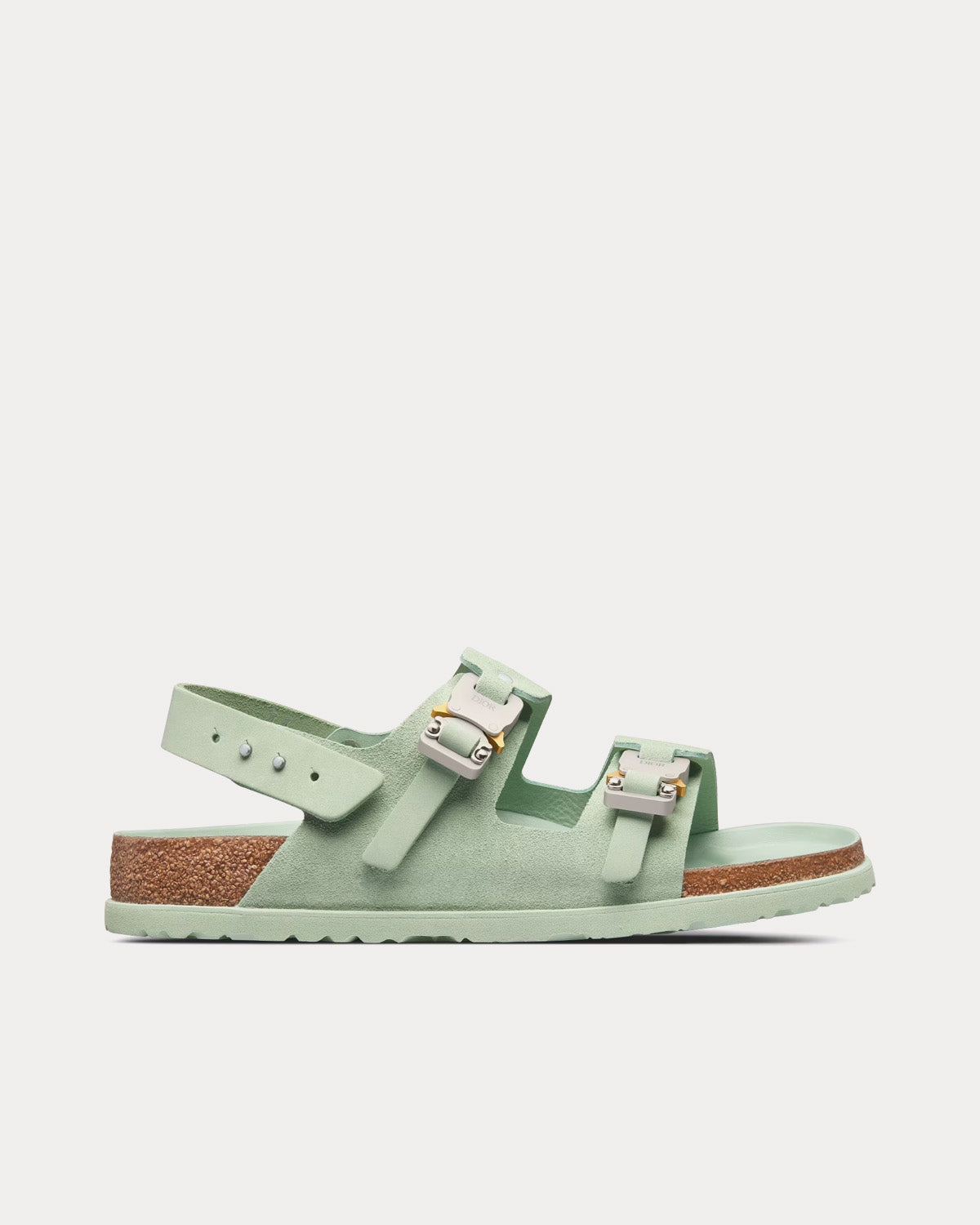 Milano Pastel Green Nubuck Calfskin Sandals