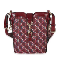 Red Multicolor Monogram Grained Calfskin Mini Shadow Bucket Bag