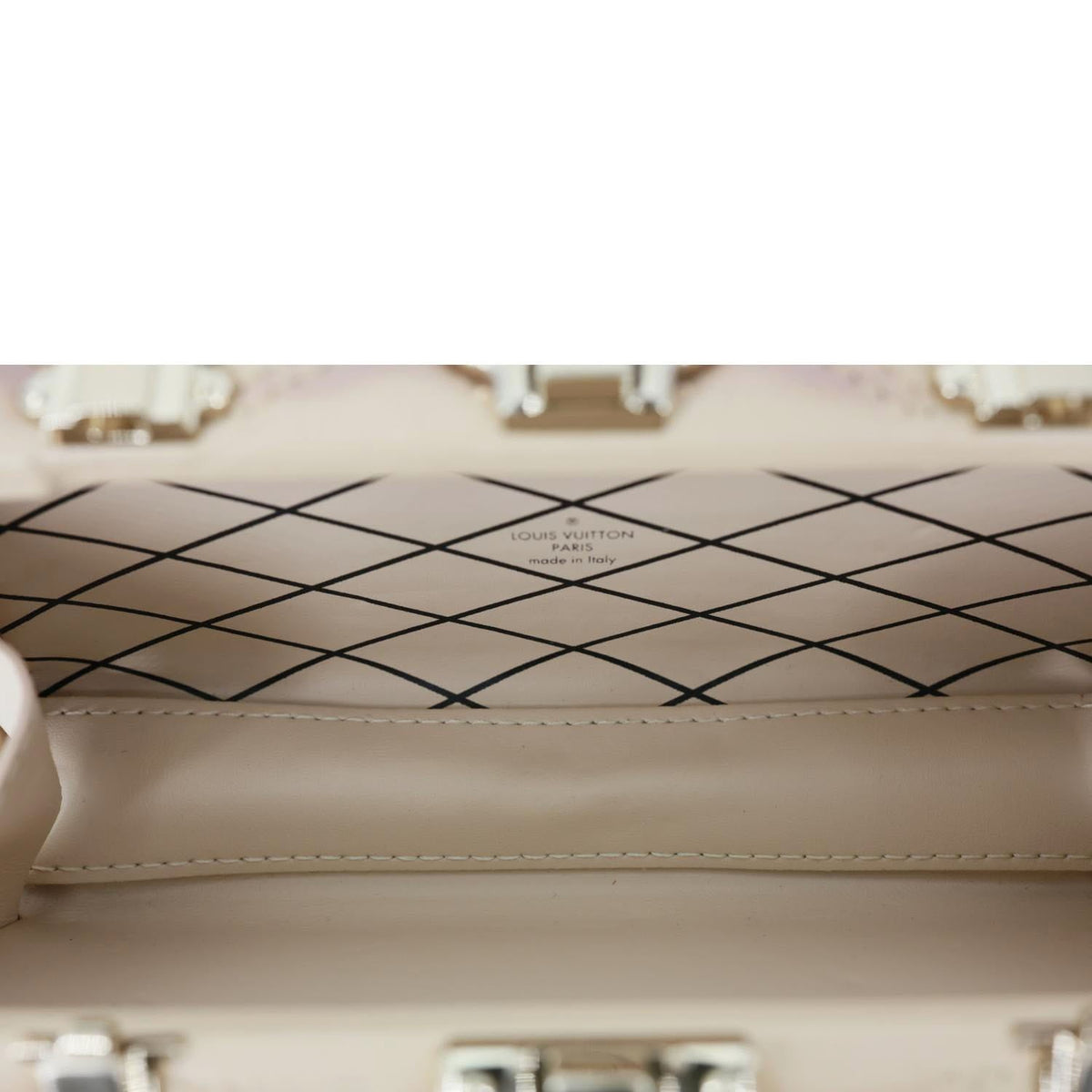 LOUIS VUITTON GO-14 Malletage Minaudiere Quilted Lambskin Leather Crossbody Bag Gold