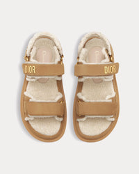Dioract Suede Goatskin Beige Sandals