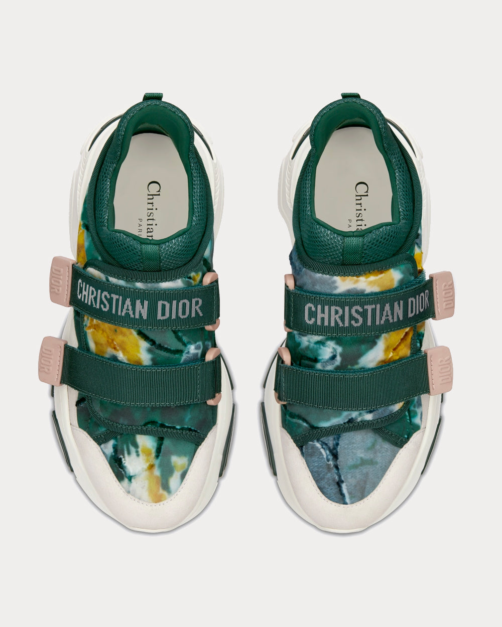 D-Wander Cypress Green Camouflage Tie & Dior Technical Fabric Low Top Sneakers
