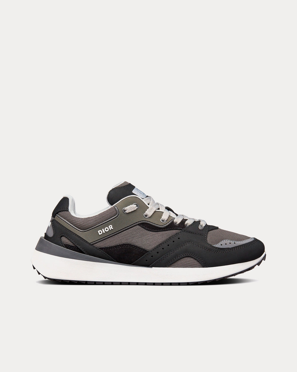 B29 Gray Technical Mesh, Black Suede and Smooth Calfskin Low Top Sneakers