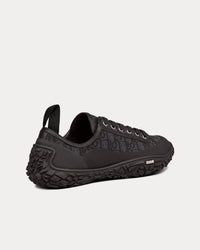B28 Black Dior Oblique Jacquard and Rubber Low Top Sneakers