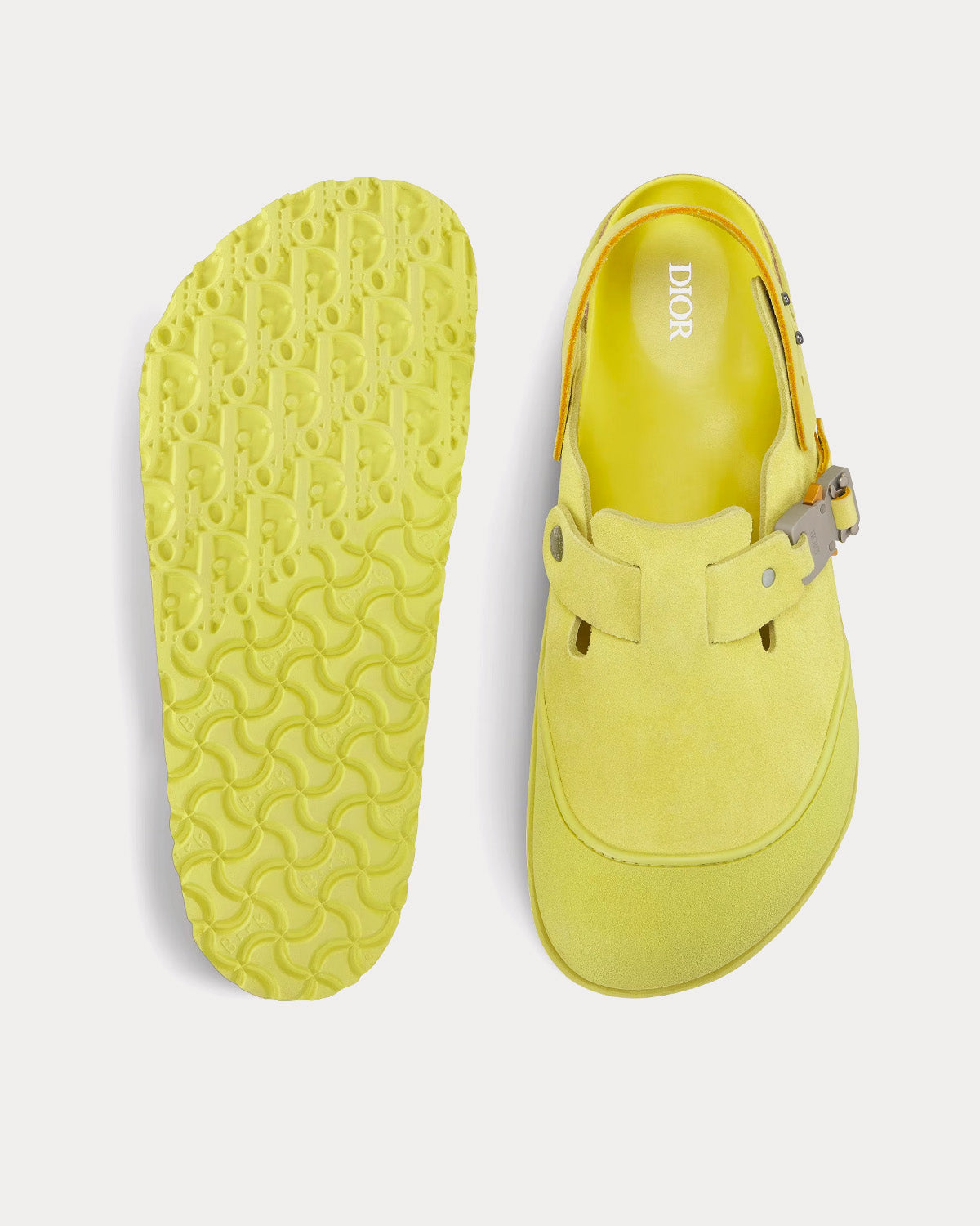 Tokio Mule Pastel Yellow Nubuck Calfskin Slip Ons