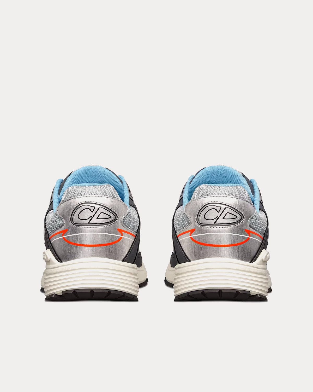 B30 Gray Mesh with Silver-Tone and Deep Gray Technical Fabric Low Top Sneakers