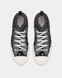 Walk'n'Dior Fur-Effect Knit with Gray Mizza Print High Top Sneakers