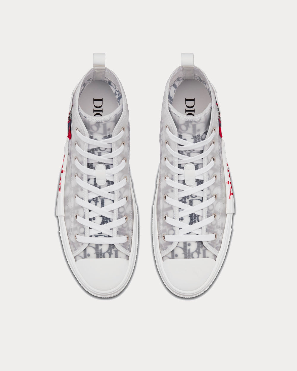 B23 SHAWN Ox Head Embroidery Patch White High Top Sneakers