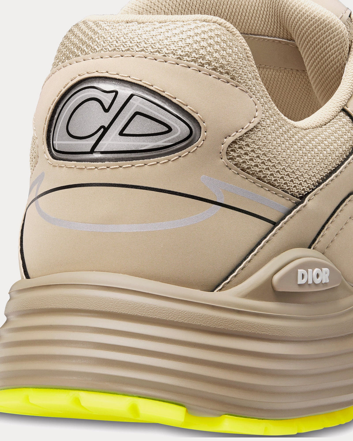 B30 Mesh & Technical Fabric Beige Low Top Sneakers
