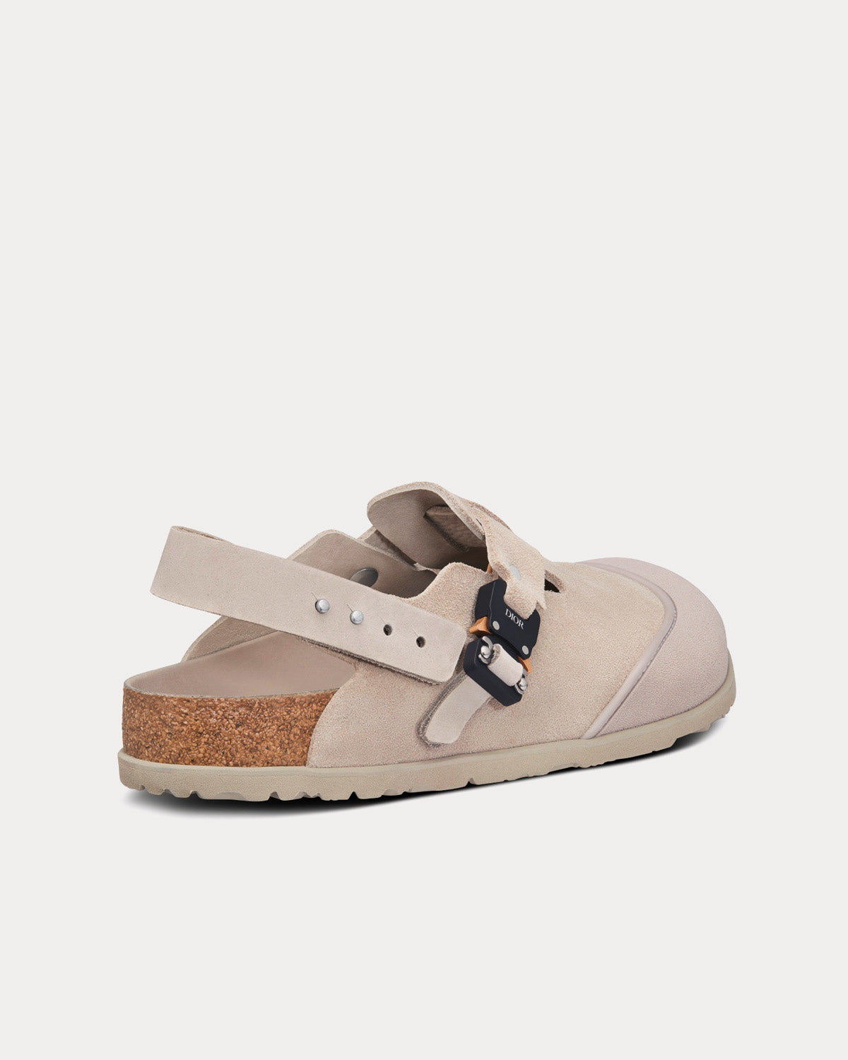 Tokio Greige Nubuck Calfskin Mules