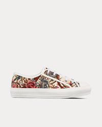 Walk'n'Dior White Multicolor Dior Jardin d'Hiver Embroidered Cotton Low Top Sneakers