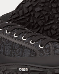 B28 Black Dior Oblique Jacquard and Rubber Low Top Sneakers